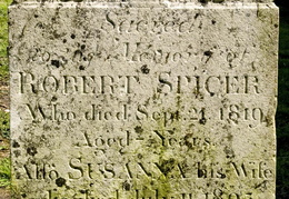 SPICER Robert died 1819 and Susanna his wife died 1803